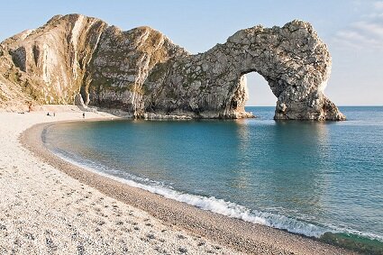 Durdle Door on Dorset's Jurassic Coast - one of the county's many beautiful nature and heritage sites, which will be celebrated as part of The Chalk Legends and Music Nation. Photography by Miles Sabin.
