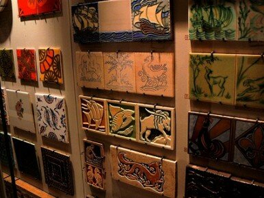 Tiles at Gladstone Pottery Museum, Stoke on Trent. Photography by Diane Jones via 